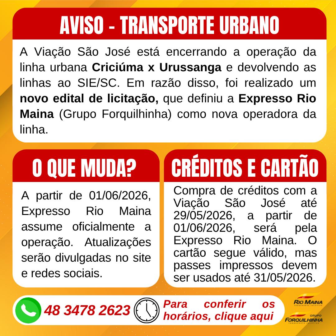 transporte urussanga